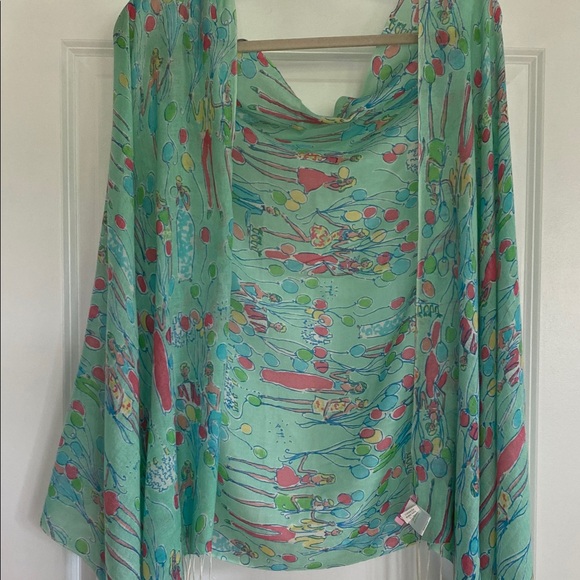 Lilly Pulitzer Accessories - Lilly Pulitzer birthday Murfee silk cashmere scarf